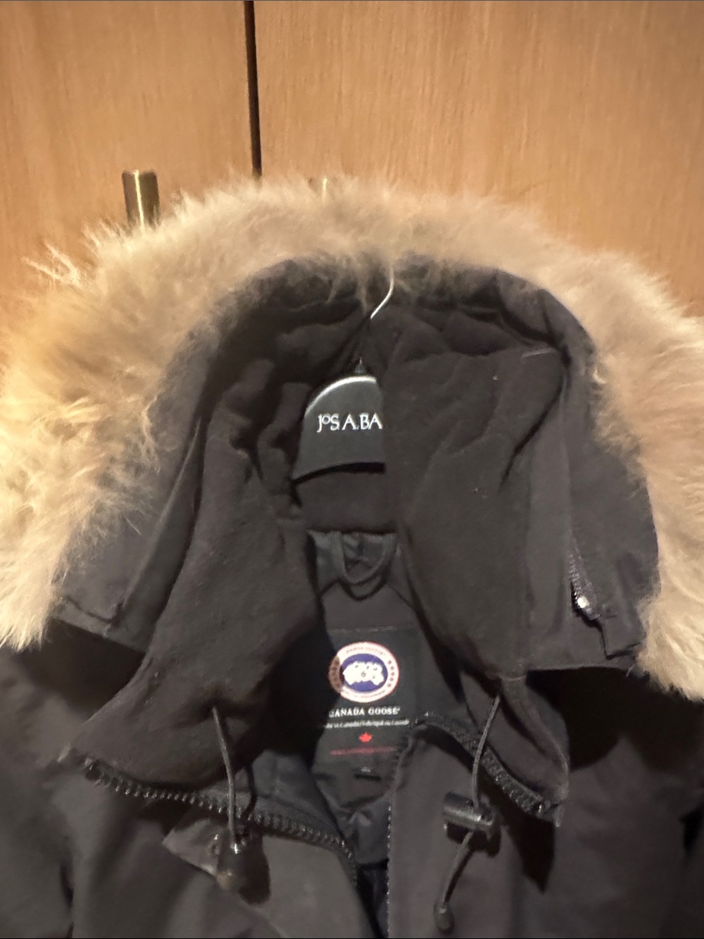 Canada Goose Black Parka with Natural Fur-Trim Hood - Picture 2 of 5